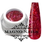 Preview: Farbgel rot mit  Glitter Pailetten deckend