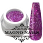 Preview: UV Glitter Gel lila mit Pailetten rainbow