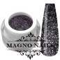 Preview: Schwarz Glittergel Glitzer mit Silber Glitter