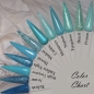 Preview: Hell Dunkel Mint Turquiose Farbpalette Farb Tips Nageltips