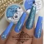 Preview: Blau Glitter Glitzer Nail Art winternägel Winter Nageldesign Ideen