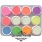 Preview: Nachtleuchtende Pigmente Set 12-Teilig Nail Nagelstudio Nägel Nailart Nail art