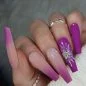 Preview: Lila Ombré Nail Art winternägel Winter Nageldesign Ideen
