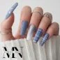 Preview: Winter Nägel - Wunderschöne Nägel in Grau Blau dunkel
