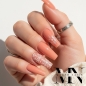 Preview: Farbgel -Rosa Peach Nageldesign Winternägel  Schneeflocken