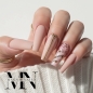 Preview: Farbgel - Beige Nude Pastel Winter Nägel - Nageldesign Ideen