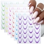 Preview: 2D French Line - Ombré French Sticker bunt pinklila