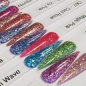 Preview: Bunte Glitter Nail Art Gele mit Pailetten