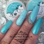 Preview: Sommernägel - Naiart Idee - Mint Glitter Folie matt