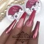 Preview: Nail Art Ideen - Herbst Nägel Rote Flamme Chrome French Glitter