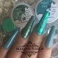 Preview: Naildesign Ideen - Sommer Mint Nägel Chrom Glitter