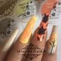 Preview: Naildesign Ideen - Herbst Nägel Braun Orange Nude