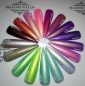 Preview: Farpalette - Fartips aufgetragen - Prösentationstips - Sommerfarben Perlgele bunt Metallic pearl