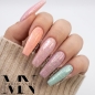 Preview: Frühlingsnägel - Pastel Glitter Gele mit kleinen Confetti Punkten