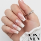 Preview: Winter Nageldesign Schneeflocken - Rosa Nude Make Up
