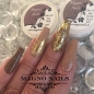 Preview: Nail Art Ideen - Halloween Nägel  Nude Gold Braun schlicht