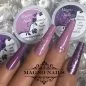 Preview: Naildesign Ideen - Herbst Nägel Braun Lila Flieder Glitter