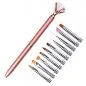 Preview: 10 in 1 Nail Pinsel Set rosegold Pinselset edel