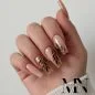 Preview: Nageldesign Ideen mit Polygel Nude - Acrylgel beige