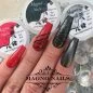 Preview: Nail Art Ideen - Herbst Nägel Rot Schwarze Nägel Schnörkel