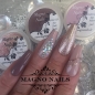 Preview: Nail Art Ideen - Herbst Nägel Nude Chrome Beige Glitter Strass