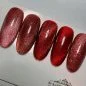 Preview: Nageldesign Ideen Rote Cateye verschiedene Effekte Glitzer