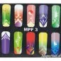 Preview: MPF 3 Airbrush Schablone Nail Nagelstudio Nägel Nailart Nail art