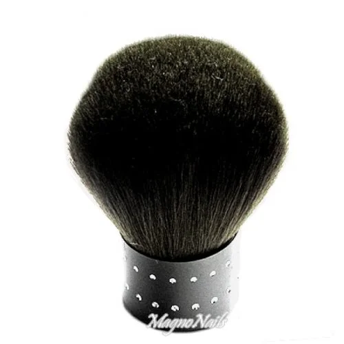 Staubpinsel schwarz mit Strasssteinen Staub Pinsel Nageldesign Nägel Nails Nagelstudio Hilfsmittel Nailart