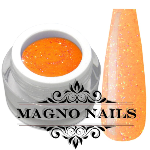 UV Gel - 1064 - Glitter Gel - Pumpkin Orange  Glitzer Gel Glitzergel Nageldesign Nägel Nails Nagelstudio