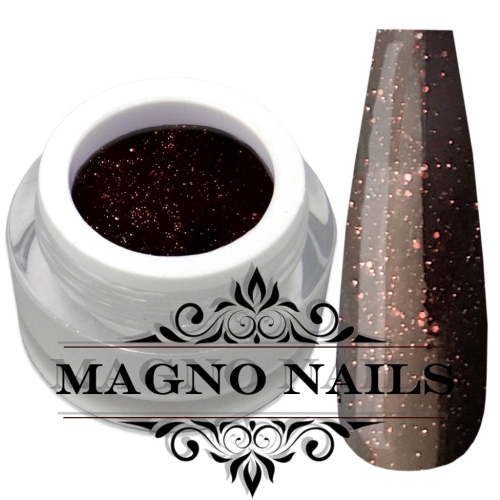 Black Schwarz Braune Feine Glitter UVGel deckend