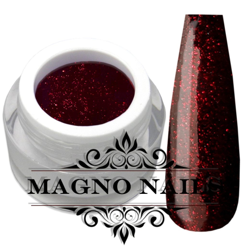 UV Gel - 1086 - Glitter Gel - Mystic Red weinrot dunkelrot Glitzer Gel Glitzergel Nageldesign Nägel Nails Nagelstudio