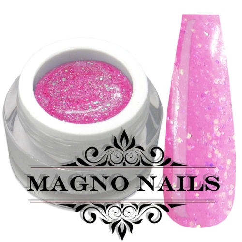 Pink Glitter Gel mit Nail art Pailetten regenbogen