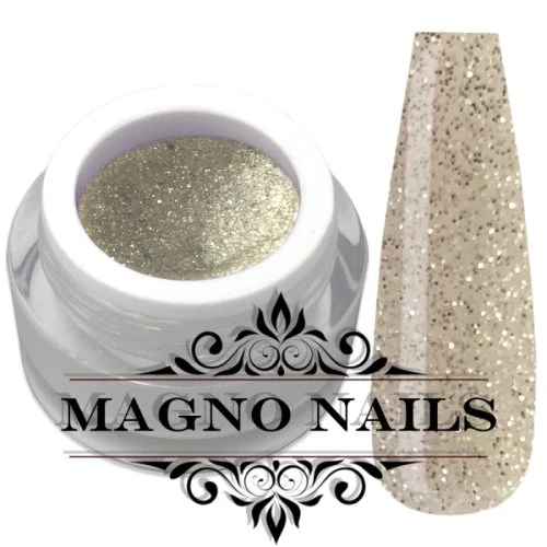 UV Gel - 1098 - Glitter Gel - Lucia weiß gold Glitzer Gel Glitzergel Nageldesign Nägel Nails Nagelstudio