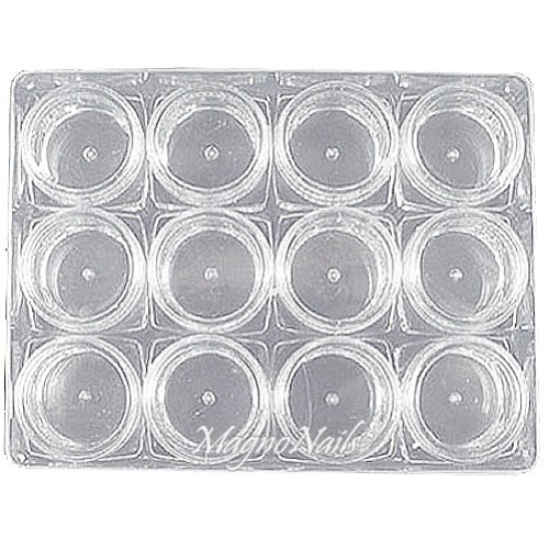 Stapeldöschen leer 12 Stück in einer Box Aufbewahrung Dose Nageldesign Nägel Nails Nagelstudio Hilfsmittel Nailart