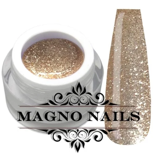 UV Gel - 1312 - Glitter Gel - Light Gold hellgold Glitzer Gel Glitzergel Nageldesign Nägel Nails Nagelstudio