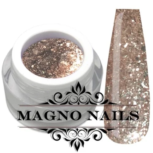 Nude Braun Bronze Glitzer Glitter Gel Chrome Herbst