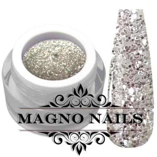 UV Gel - 1318 - Glitter Gel - Sparkling Frost weiß silber Glitzer Gel Glitzergel Nageldesign Nägel Nails Nagelstudio