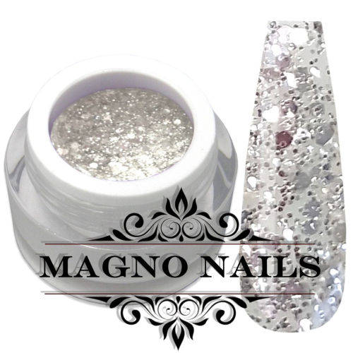 Preview: UV Gel - 1321 - Glitter Gel - Bright Silver
