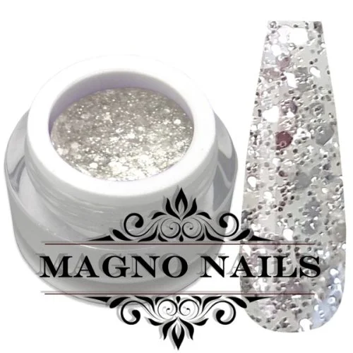 UV Gel - 1321 - Glitter Gel - Bright Silver silber Glitzer Gel Glitzergel Nageldesign Nägel Nails Nagelstudio