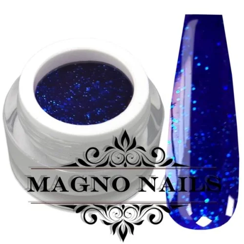 Blaues Metallic Glitter Gel deckend