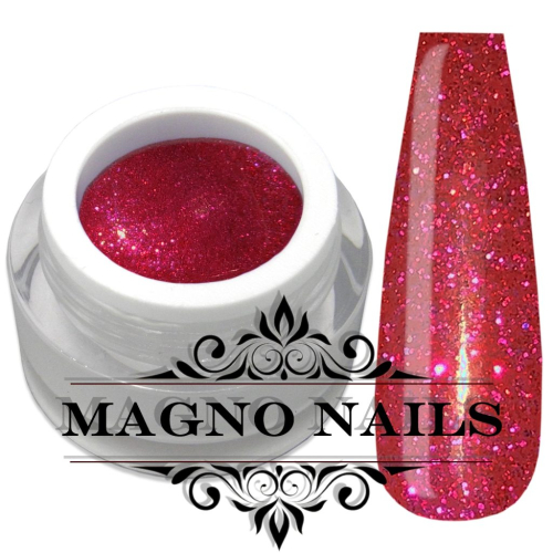 Preview: UV Gel - 1332 - Glitter Gel - Fancy Red