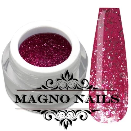 Rot Pink Glitzergel Glitter Gel mit Silber Partikel
