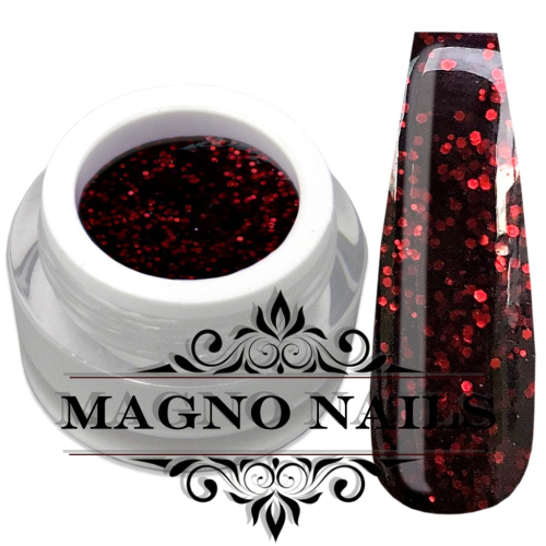 Preview: UV Gel - 1358 - Glitter Gel - Major Red