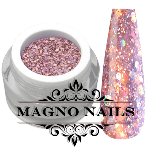 Preview: UV Gel - 1368 - Glitter Gel - Silvery Rose
