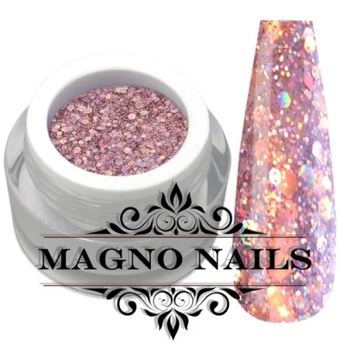 Rosa Glitter Gel mit Pailetten deckend