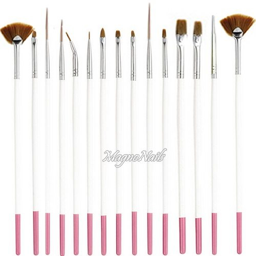 Nail Art Pinsel Set 15-Teilig Nagelpinsel Nägel Nagelstudio Zubehör Günstig Schnäppchen
