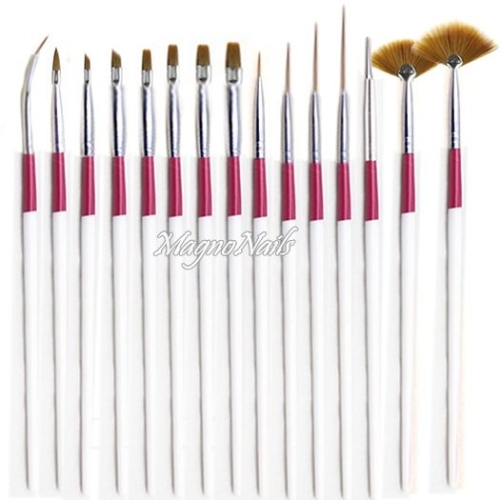 Nail Art Pinsel Set 15-Teilig Nagelpinsel Nägel Nagelstudio Zubehör Günstig Schnäppchen
