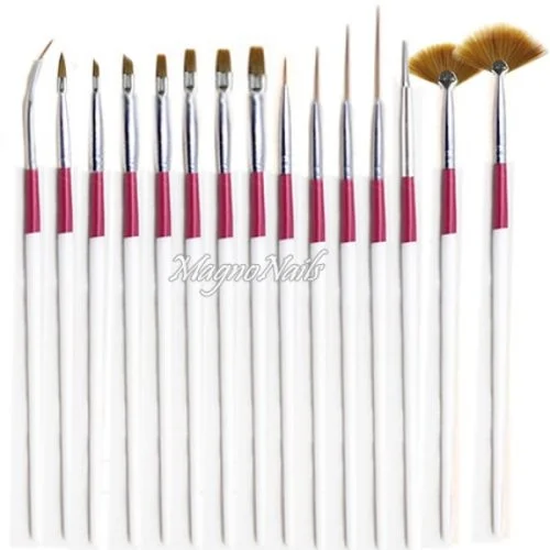 Nail Art Pinsel Set 15-Teilig Nagelpinsel Nägel Nagelstudio Zubehör Günstig Schnäppchen