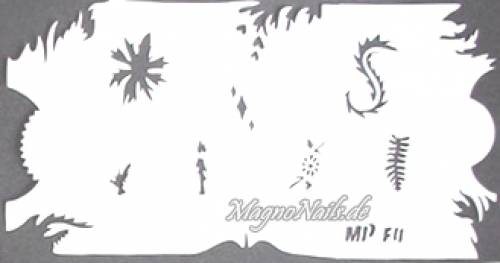 Preview: Nageldesign Nailart Nail Art Airbrush Schablone viele Designs