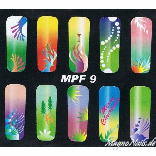 Preview: MPF 9 Airbrush Schablone